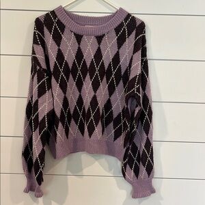 Promesa Lavender Argyle Sweater